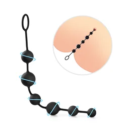 항문 구슬 실리콘 엉덩이 질 플러그 링, 남성 여성 항문 체인 6 공 성인 에로틱 섹스 토이 전립선 마사지