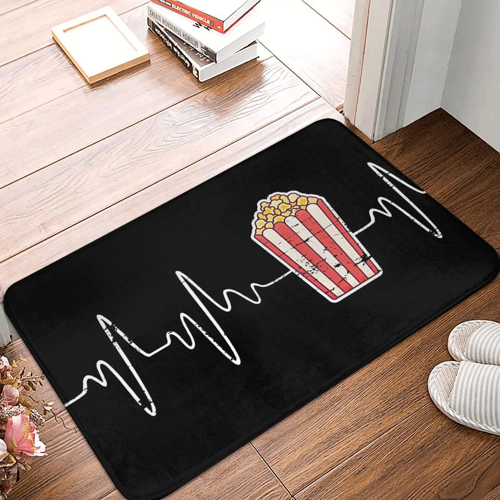 

Movie Snack Popcorn Hebeat Popcorn Anti-slip Doormat Floor Mat Durable Carpet Rug for Kitchen Entrance Home Bedroom Footpad Mats