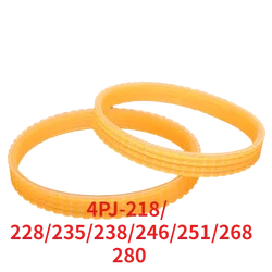 2pcs 4PJ-218/228/235/238/246/251/268/280mm V-ribbed belt Woodworking planer Belt width 10mm Multi wedge PJ Belt pulley 4 slots