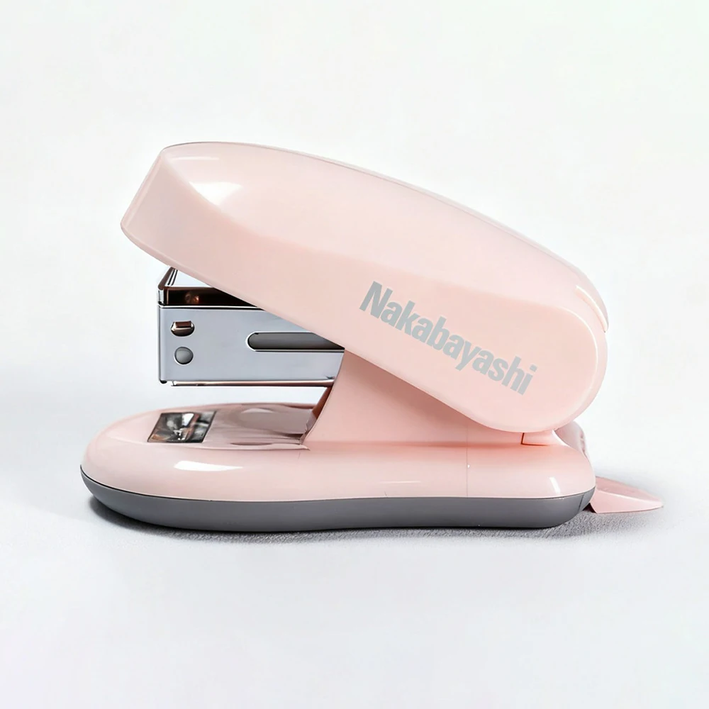 Japan Mini Stapler Cute Portable Small Nakabayashi Office Supplies Stapler Pocket Binding Machine Comes with 1000 Push Pin Set