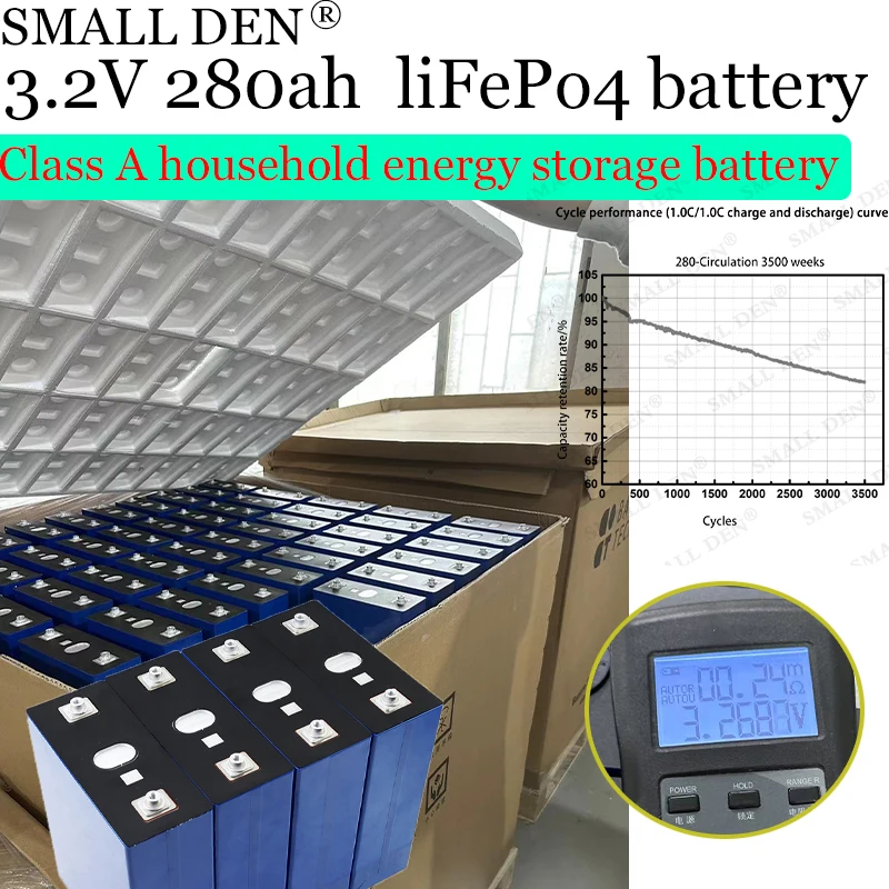 1-32pcs 3.2V 280Ah lifepo4 battery DIY 12V 24V 36V 48V  Rechargeable Batteries for Electric car RV Solar Energy storage system