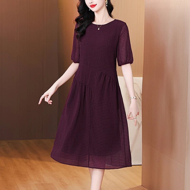 

Summer Women Satin Vintage Luxury Bodycon Dresses 2025 Office Print Silk Loose Midi Dress Elegant Casual Night Party Vestidos