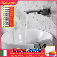 Gunmetal/Black/Burshed Gold/Chrome/White Bathroom Faucet Basin Sink Tap Hot And Cold Mixer Square Taps Wall Mounted Faucet