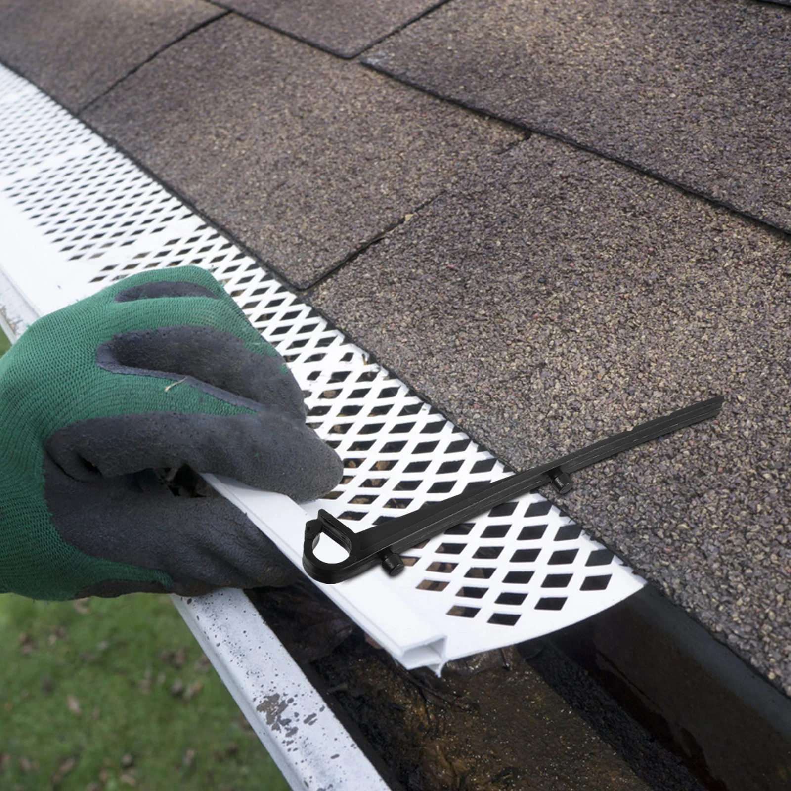 50 Stuks Goot Guard Clips Zwart Plastic Vaste Haken Veilige Montage Installatie Goot Mesh Clip Accessoires Winddichte Bevestiging