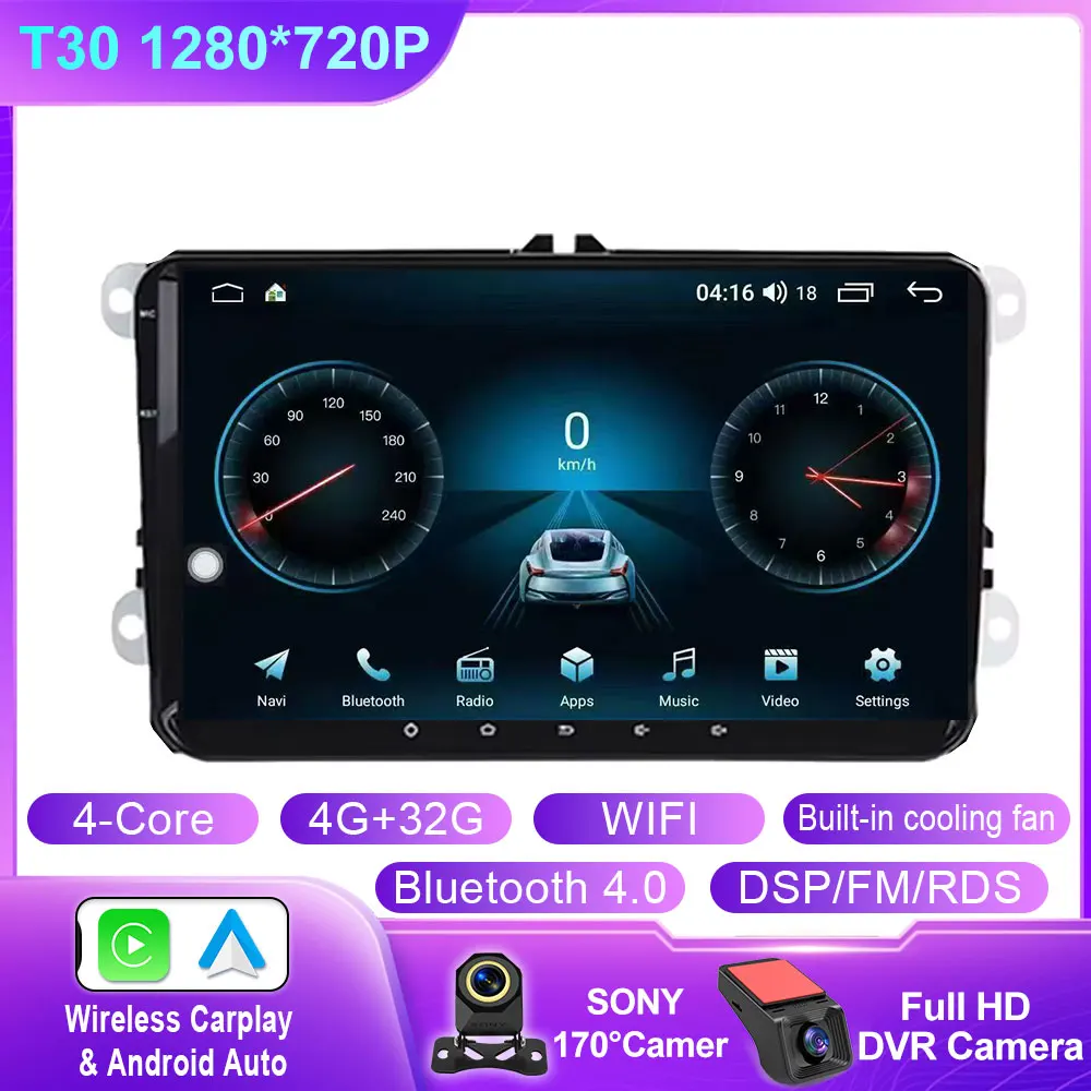 Voor Volkswagen VW Caddy 2011 2012 2013 2014 2015 2016 2017 2018 Android Auto Video Navigatie Auto Radio Multimedia Speler QLED