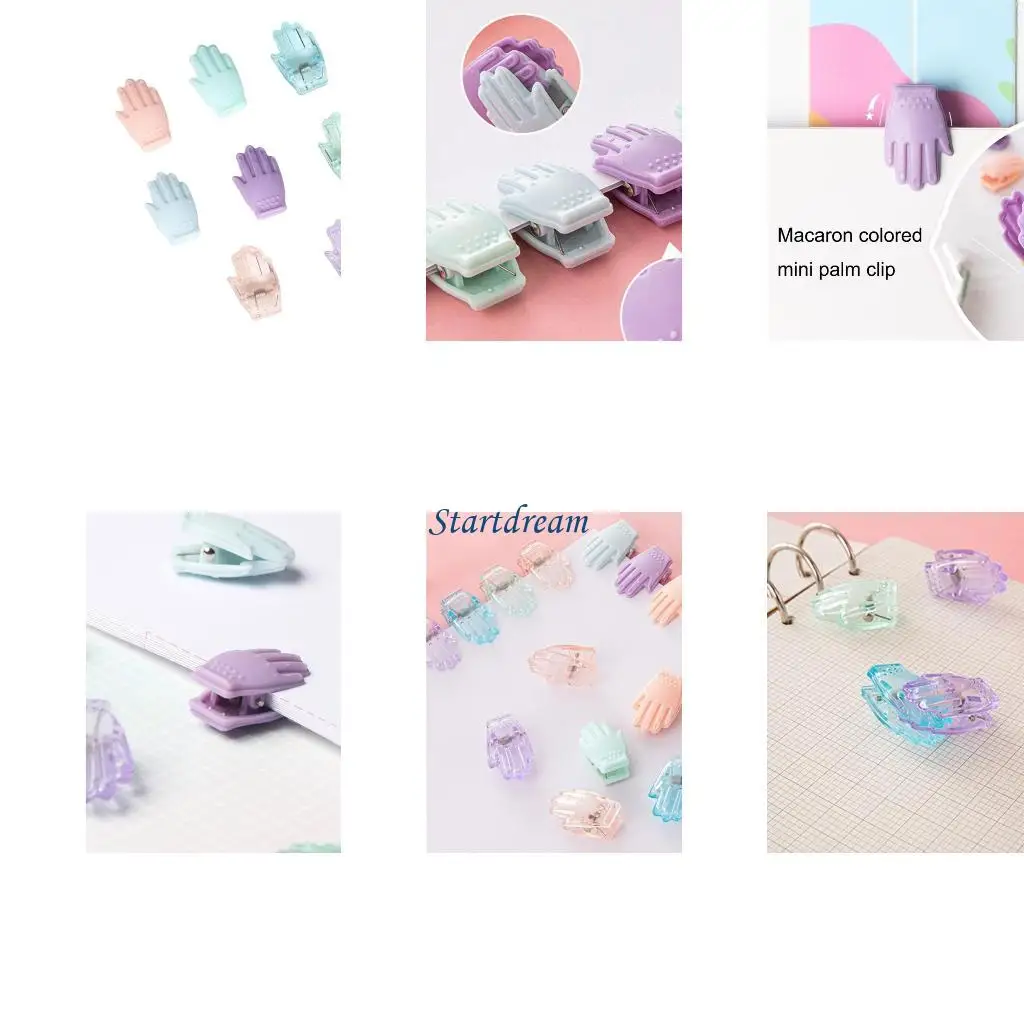 20Pieces Cartoon Paper File Clip Colorful Book Page Clip for Decorating Journal Planner Photo Album Scrapbooking Project K92C