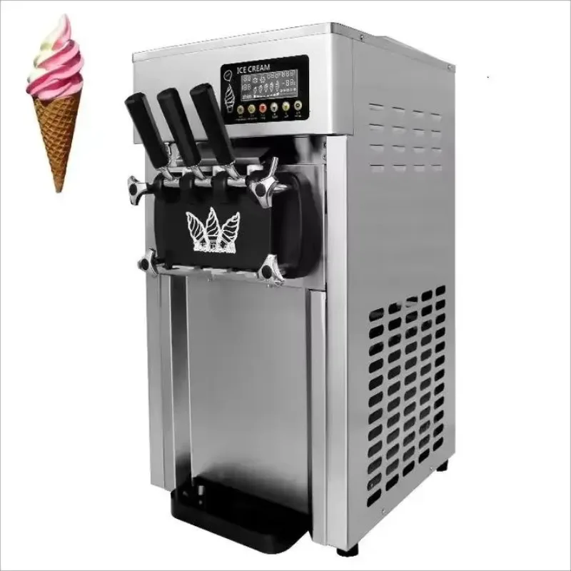 Modern and stylish design, affordable, ice cream maker, 3 flavors, suitable for small businesses, soft ice cream maker
