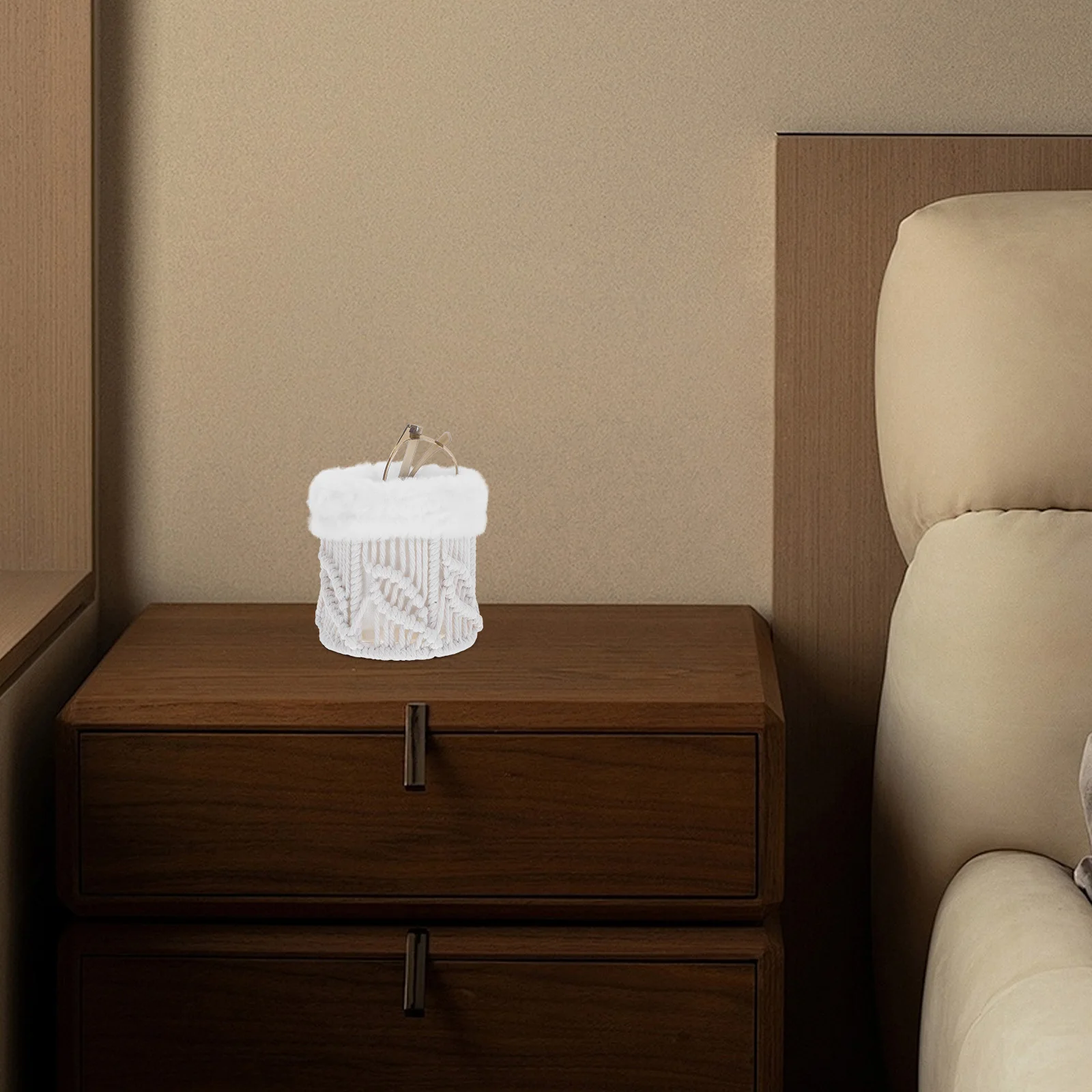 

Cotton Rope Boho Glasses Holder Stand Eyeglass Organizer Box Desktop Storage for Office Home Nightstand Eye Glasses Storage Box