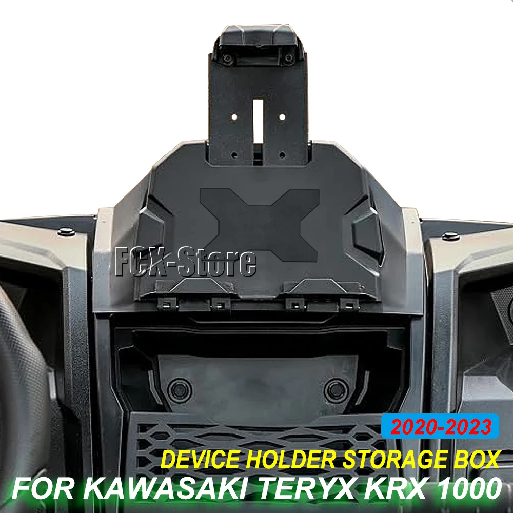 Black Electronic Device Tablet Phone Holder With Storage Box New Accessories For Kawasaki Teryx KRX 1000 2020 2021 2022 2023