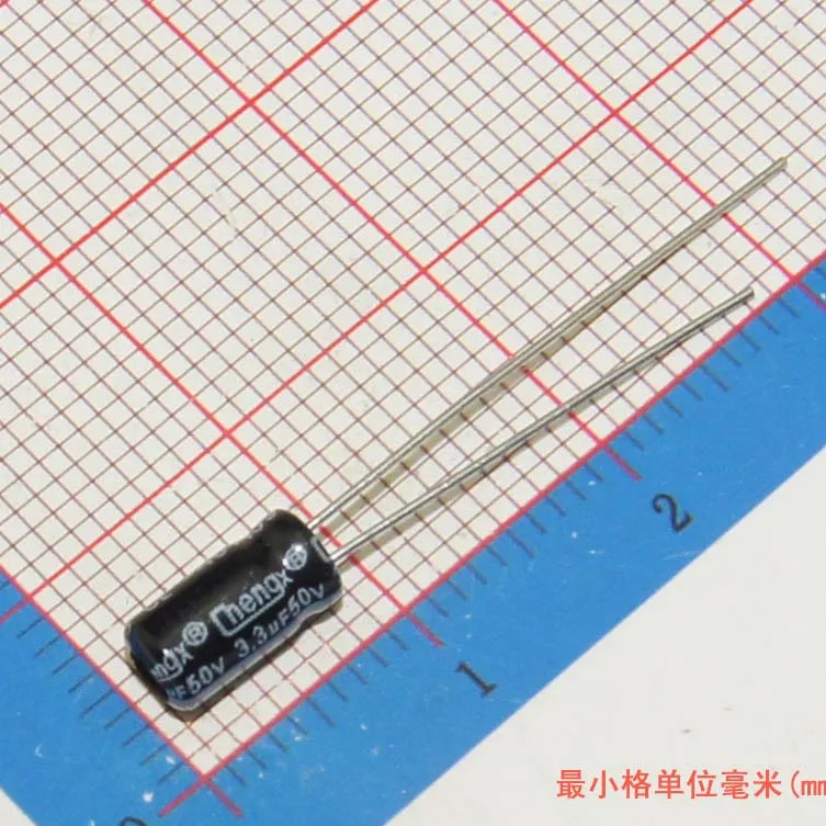 Алюминиевый электролитический конденсатор 3,3 uF 50V 4*7, 50 шт., электролитический конденсатор