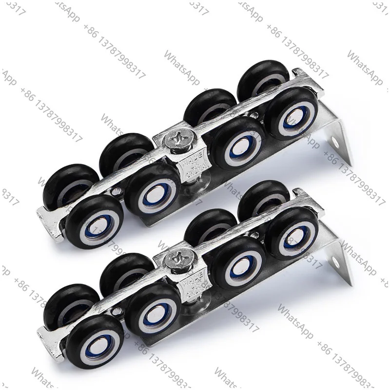 hardware Slide Doors pulley, Sliding doors hanging rail wheel, small size, 1 sets/ ,for one door/ 30 * 30 hanging rail