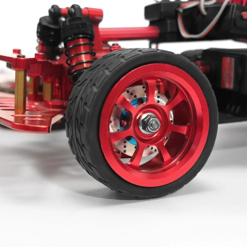 X18A-4PCS conector de cubo de rueda de coche teledirigido, adaptador hexagonal de 12Mm, freno de simulación de disco de freno de Metal para coche teledirigido de carretera 1/12 1/14 1/16