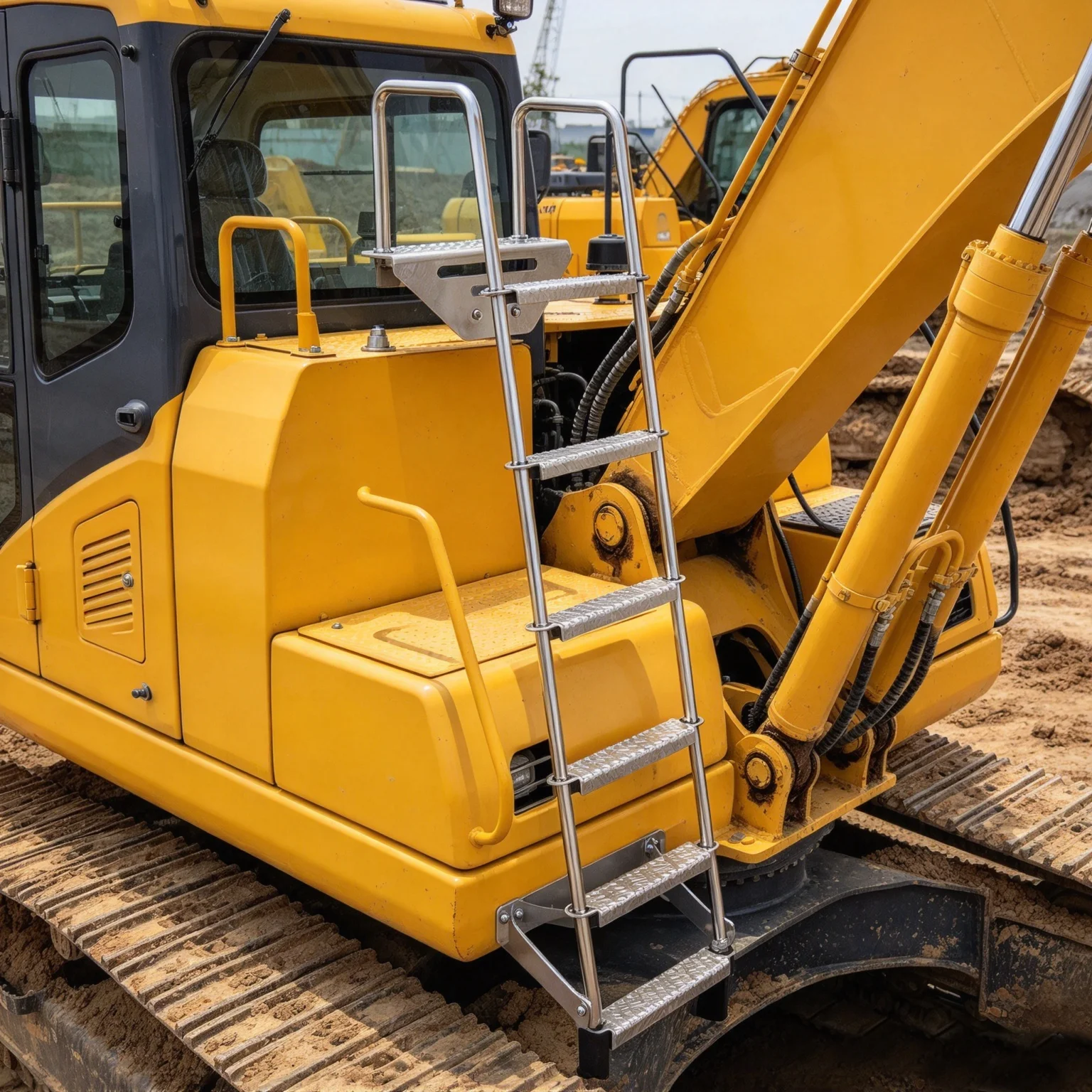 RC 1/14 LESU Bucket Modified Small Ladder for Tamiya Hydraulic Excavator Loader Dump Truck for MAN VOLVO Trailer Tipper DIY Part