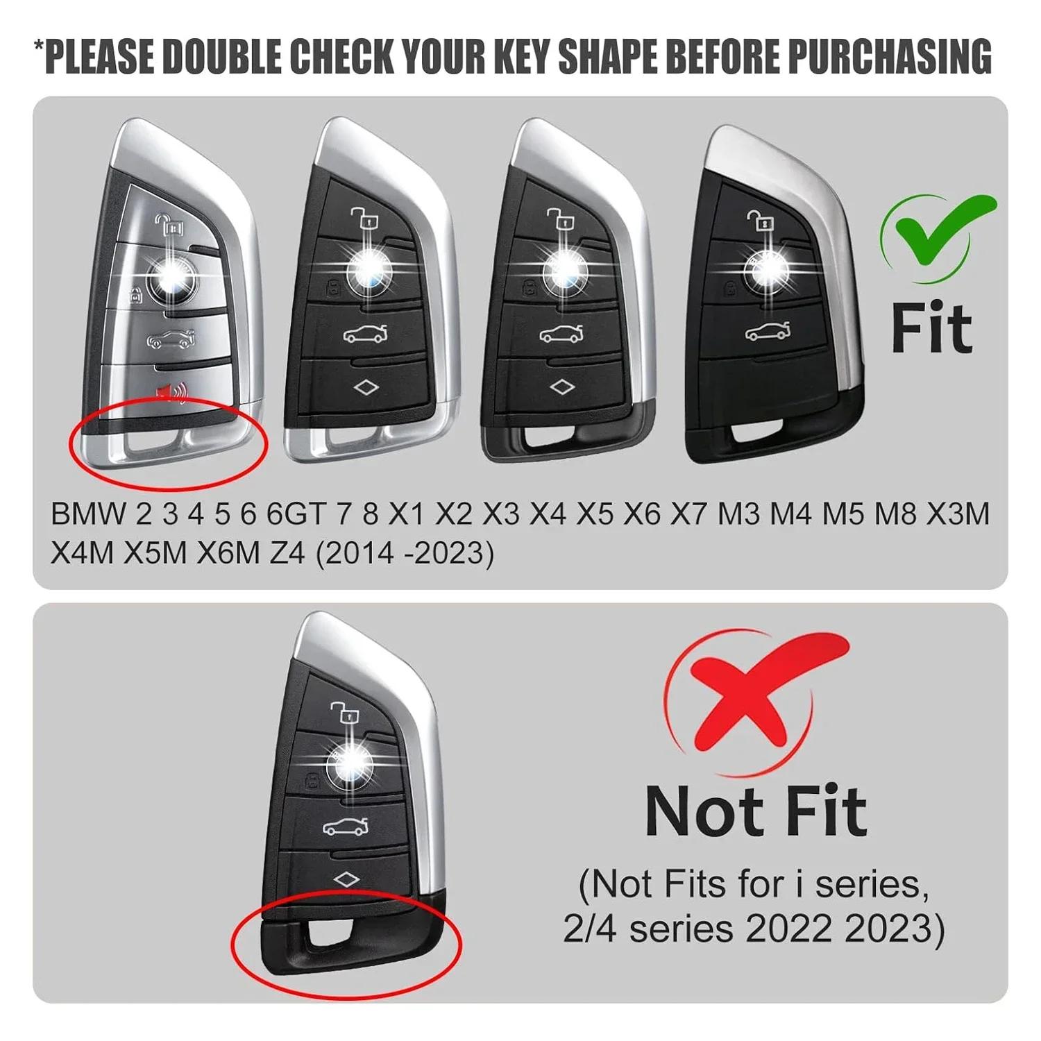 ألياف الكربون مفتاح فوب غطاء لسيارات BMW X1 X2 X3 X4 X5 X6 X7 M3 M4 M5 M8 X3M X4M X5M X6M Z4 2014-2023 حافظة مفتاح حماية مفتاح قذيفة