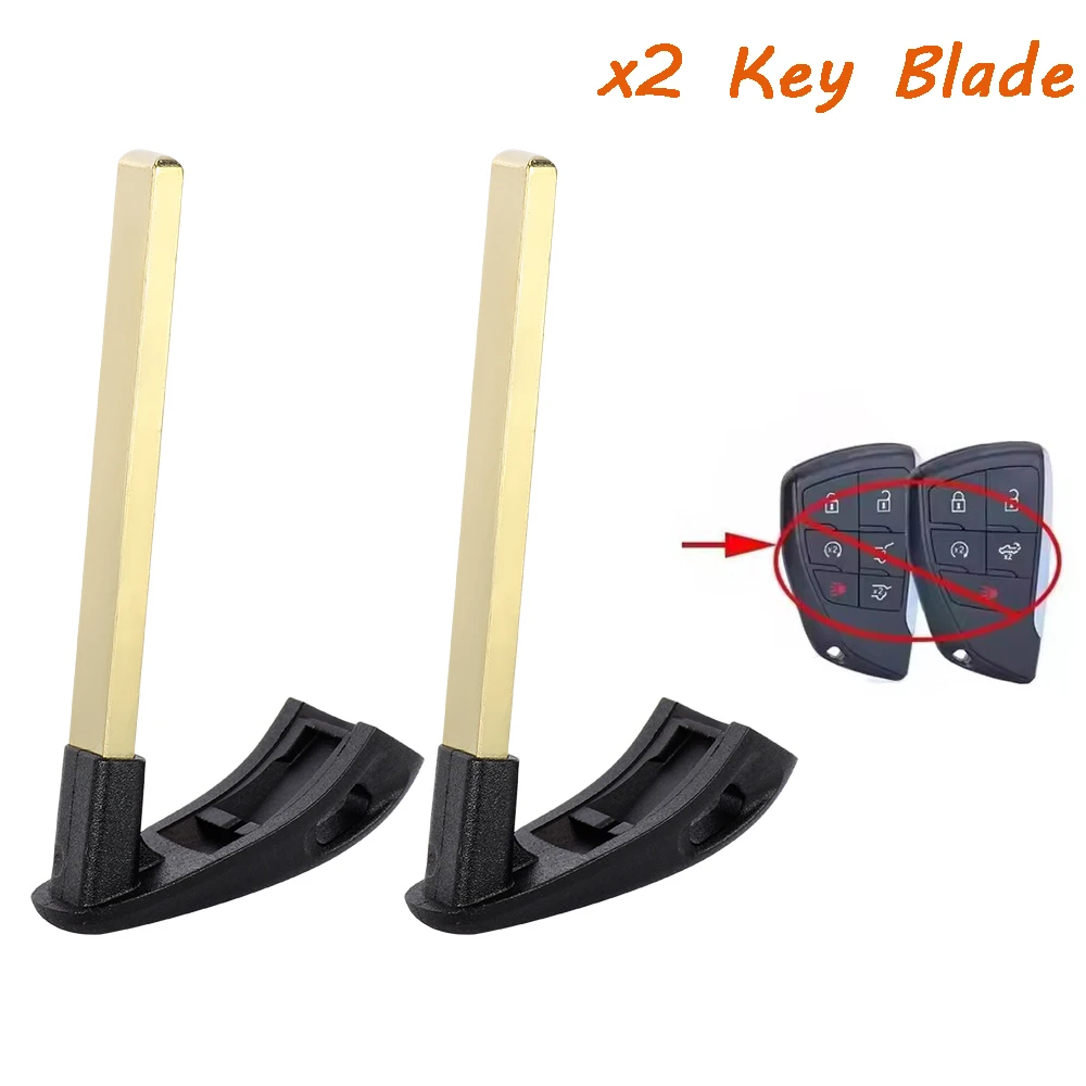 

2 Remote Blank Key Blade for GMC Yukon for Chevrolet Silverado Suburban Tahoe 2021 2022 2023 2024 2025 for Buick YG0G21TB2