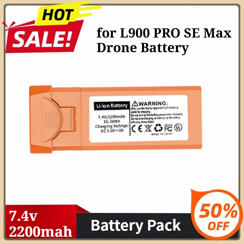

Orange 7.4V 2200mah Battery for L900 PRO SE Max Drone Battery Drone L900 SE MAX Drone Accessories for LYZRC Bateria