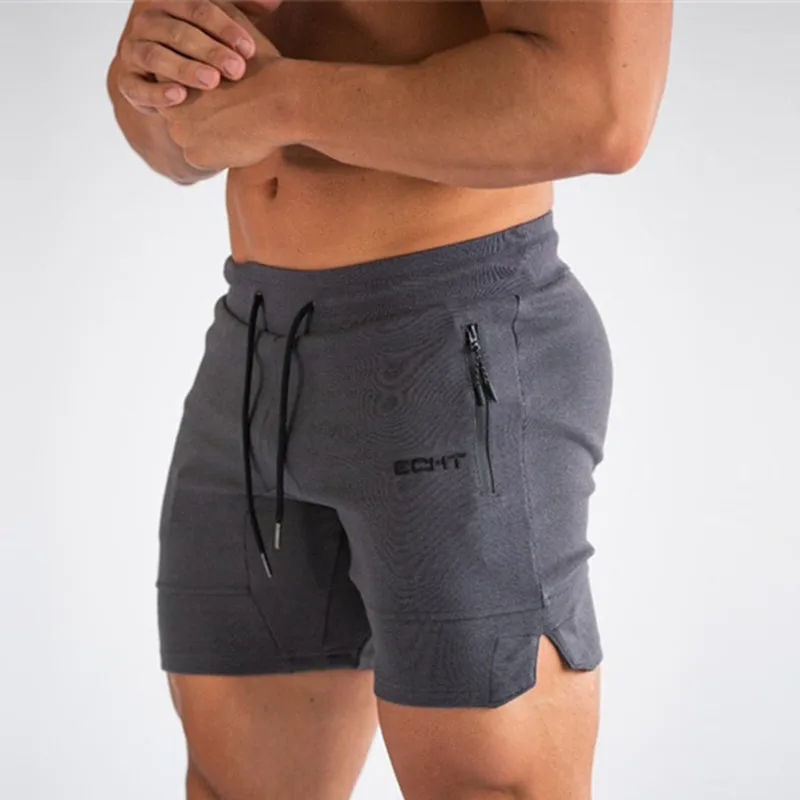 Shorts de Fitness pour hommes, pantalons courts de course, de jogging, d\'entraînement, de plage, de marque, avec poche zippée, nouvelle collection,