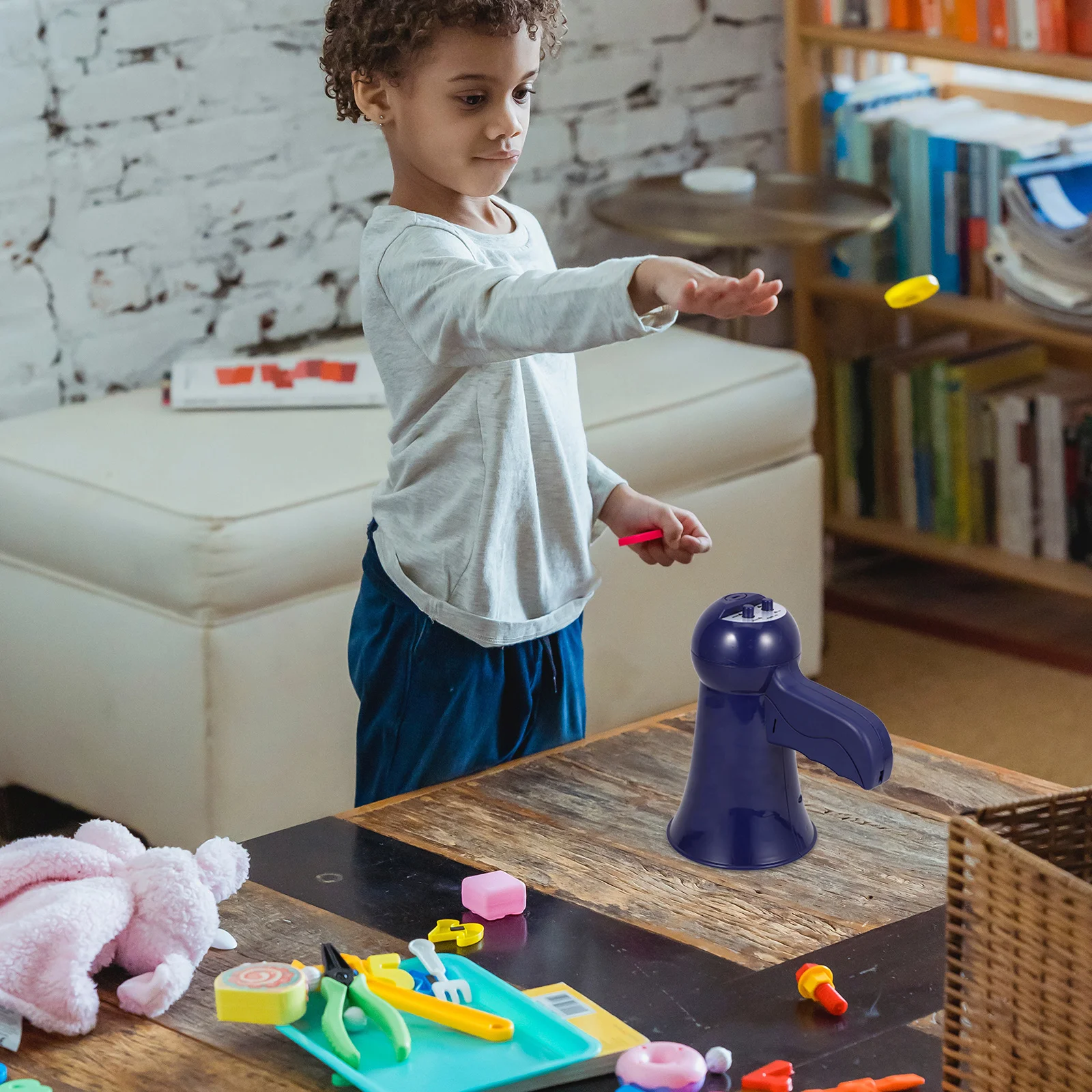 مضخم صوت محمول لمحاكاة مكبر الصوت للأطفال، لعب دور رجال الإطفاء، لعبة تعليمية #6