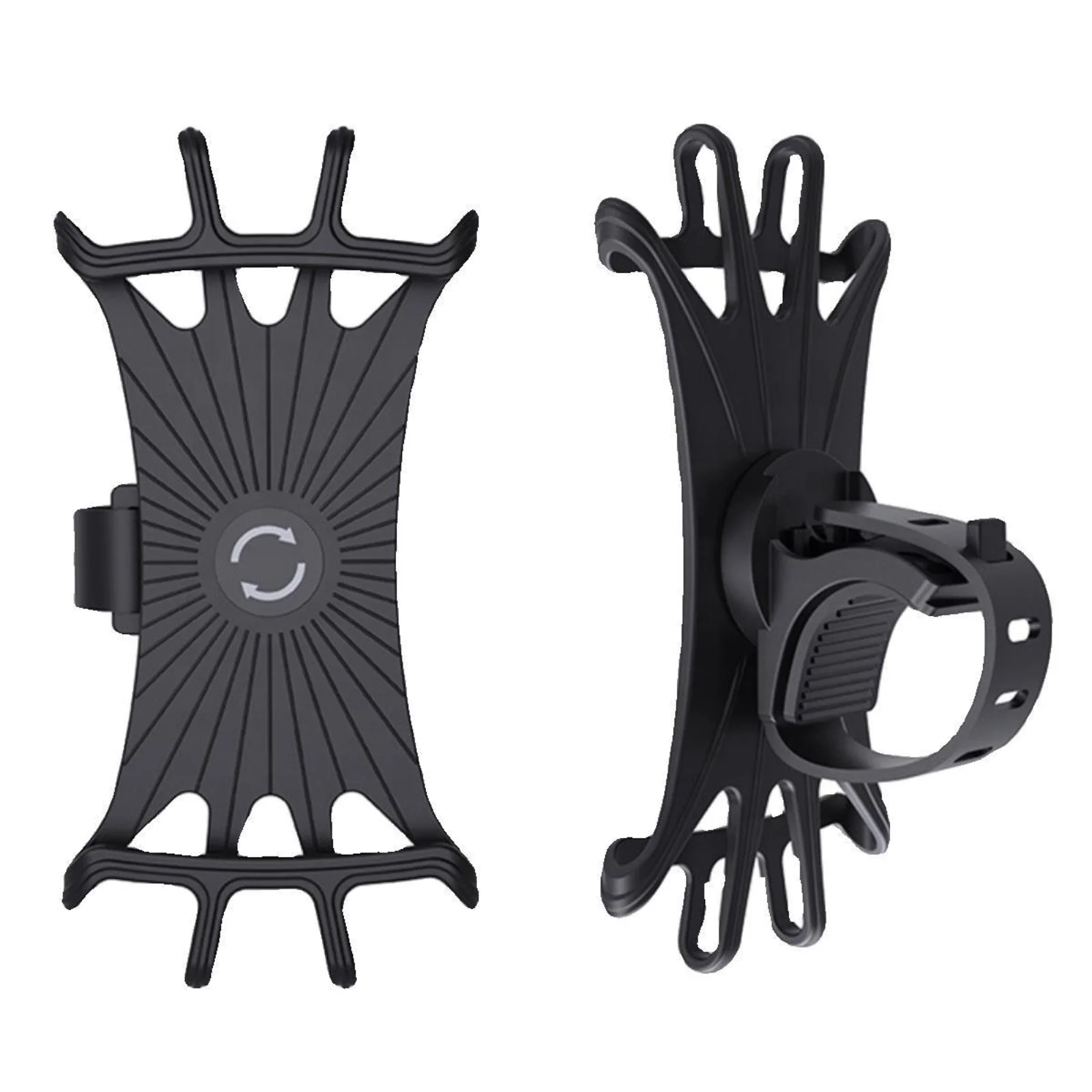 360 °   Soporte giratorio para teléfono de bicicleta, soporte de silicona para motocicleta, soporte GPS para iPhone 11, Xiaomi 10, Huawei P40, Unive