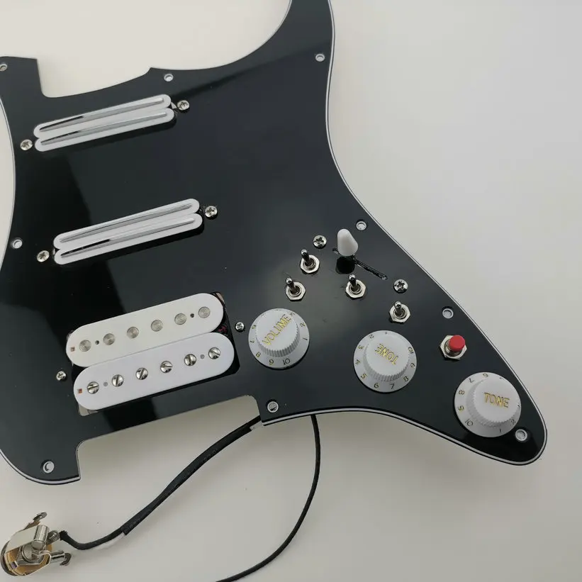 Best Offer Guitar Pickups HSS Alnico 5 Prewired loaded Pickguard Wiring Multifunction Single Cut For Electric Guitar