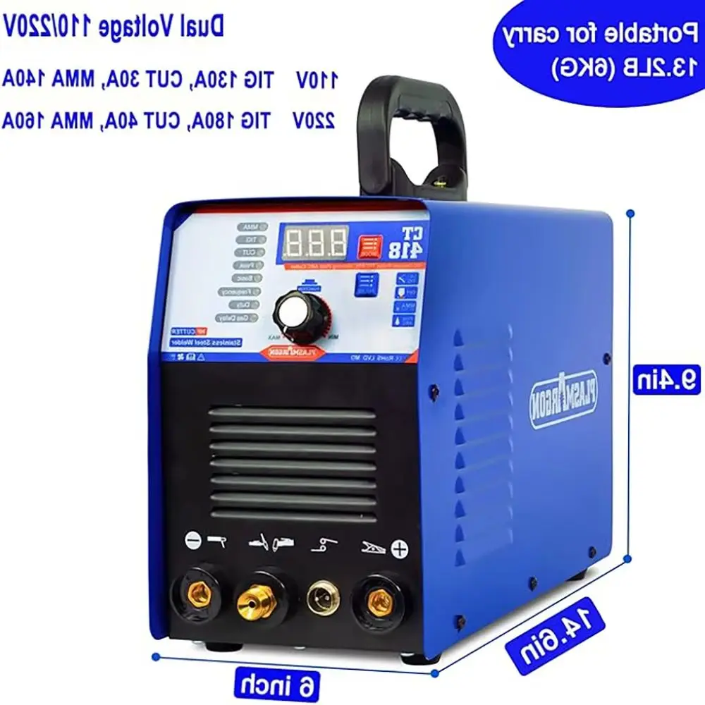 

CT418 3in1 plasma cutter/HF DC TIG/MMA/ARC/STICK Welder cutting machine welding machine