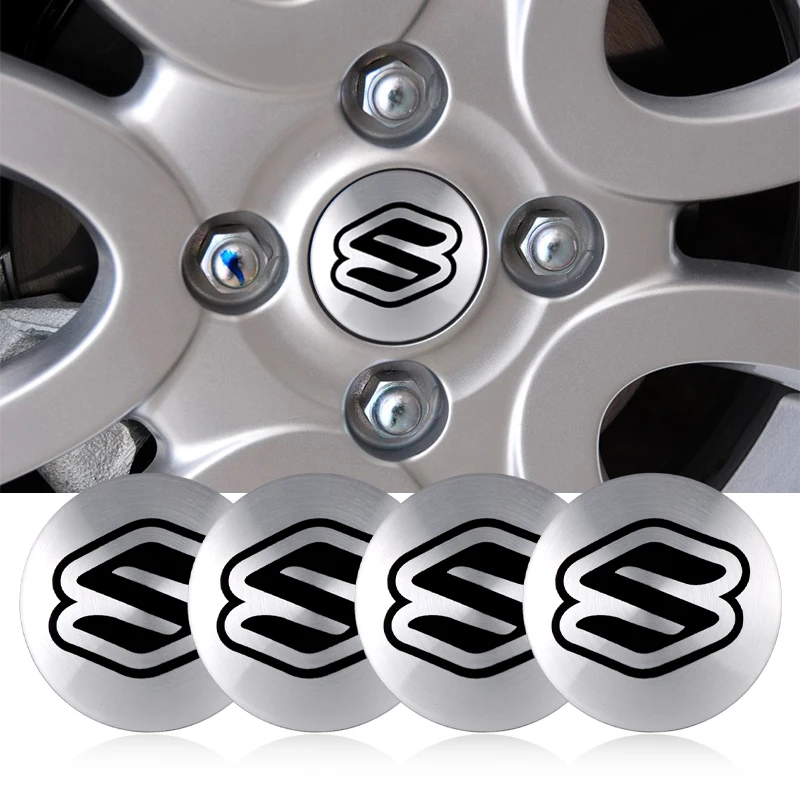4 шт., 56 мм, алюминиевый автомобильный значок, колпаки для центральной ступицы колеса, наклейки для Suzuki SX4 Jimny Swift Grand Vitara Kizashi Liana Wagon