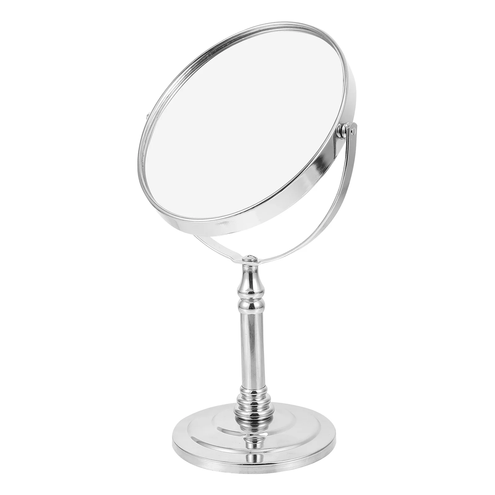 

1Pcs Home Use Makeup Mirror Swivel Desktop Mirror Metal Frame Double-Sided High Definition Reflection Smooth Texture