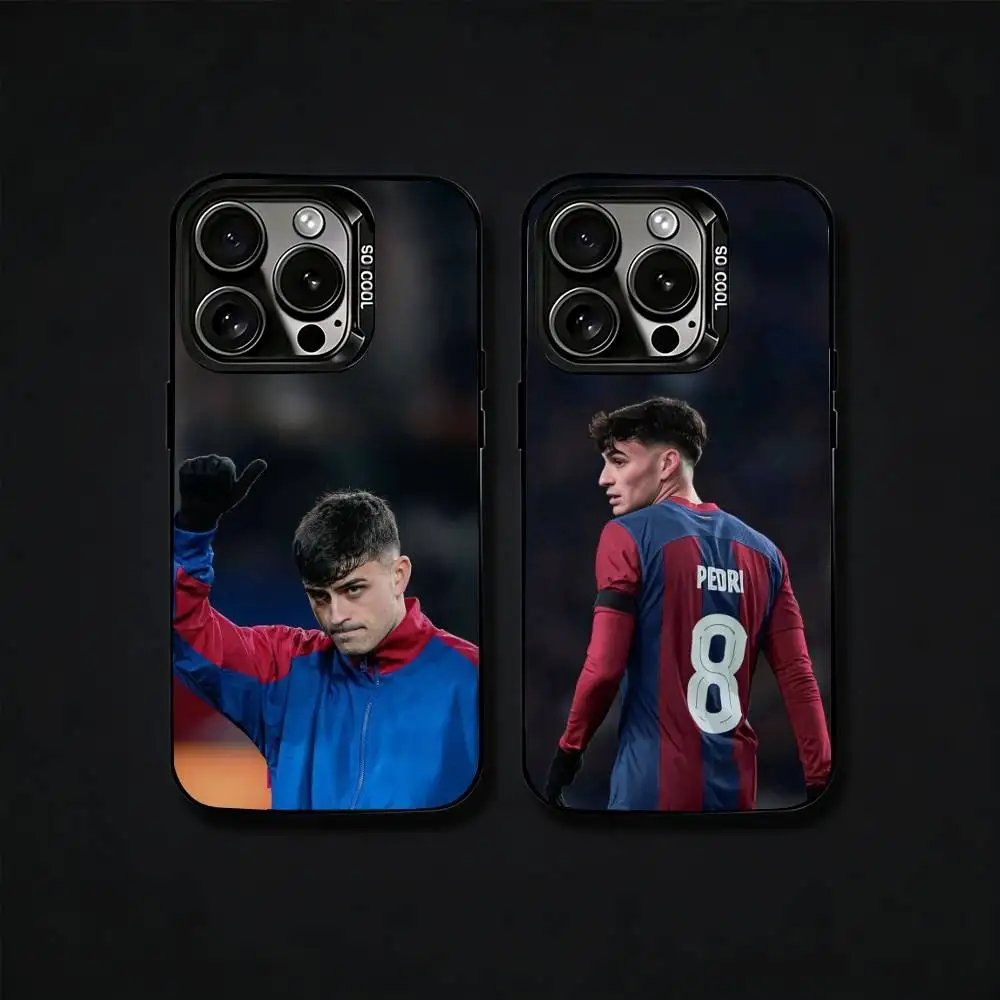 

Football 8 P-Pedri Phone Case For iPhone17, 16,15,14,13,12 Pro Max Black Candy Matte Shockproof Cover