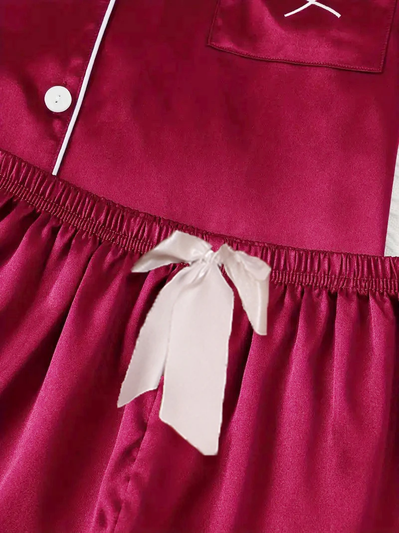 Women's Button-Down Short-Sleeve Top & Shorts Pyjamas