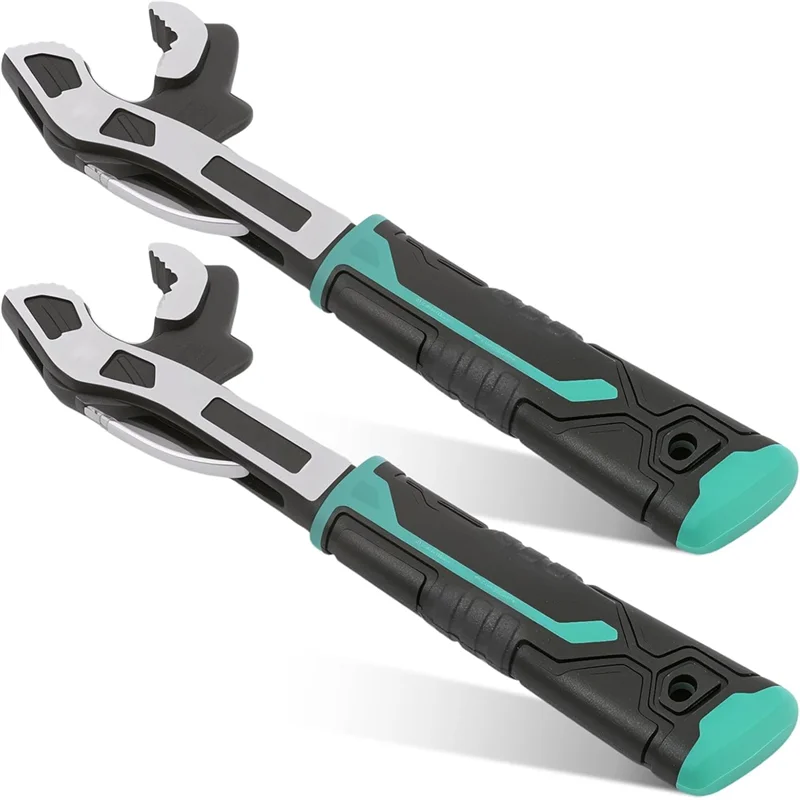 

ABUG-2Pcs Регулируемый трубный ключ Многофункциональный самоблокирующийся 0,28 "-0,6" (7-15 мм) Авто