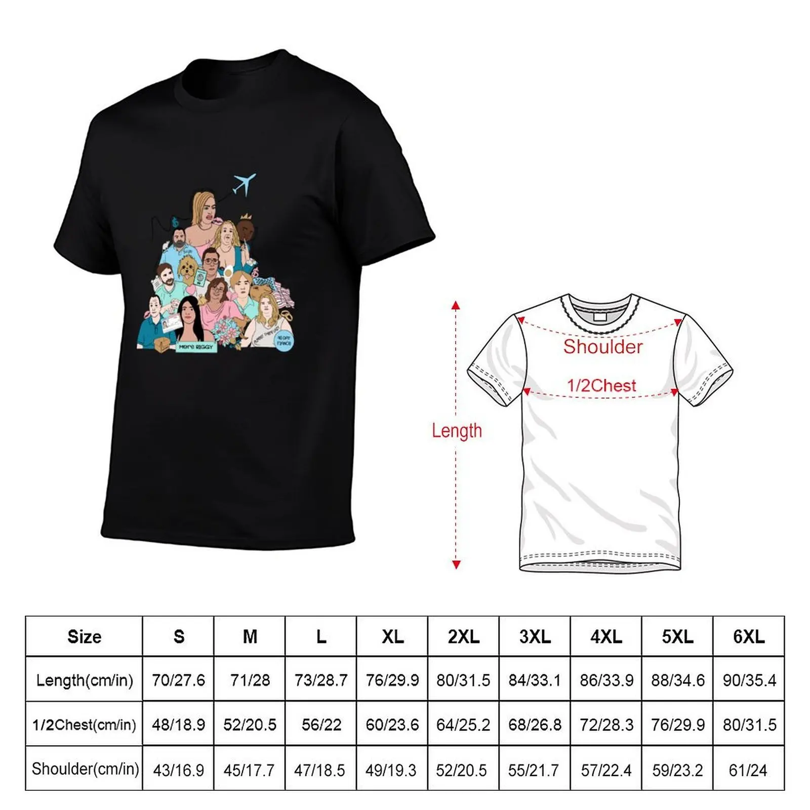 90 Day Fiance Compendium T-Shirt black cotton t-shirt plain for man package t shirt man plain funny t shirts man T-shirt