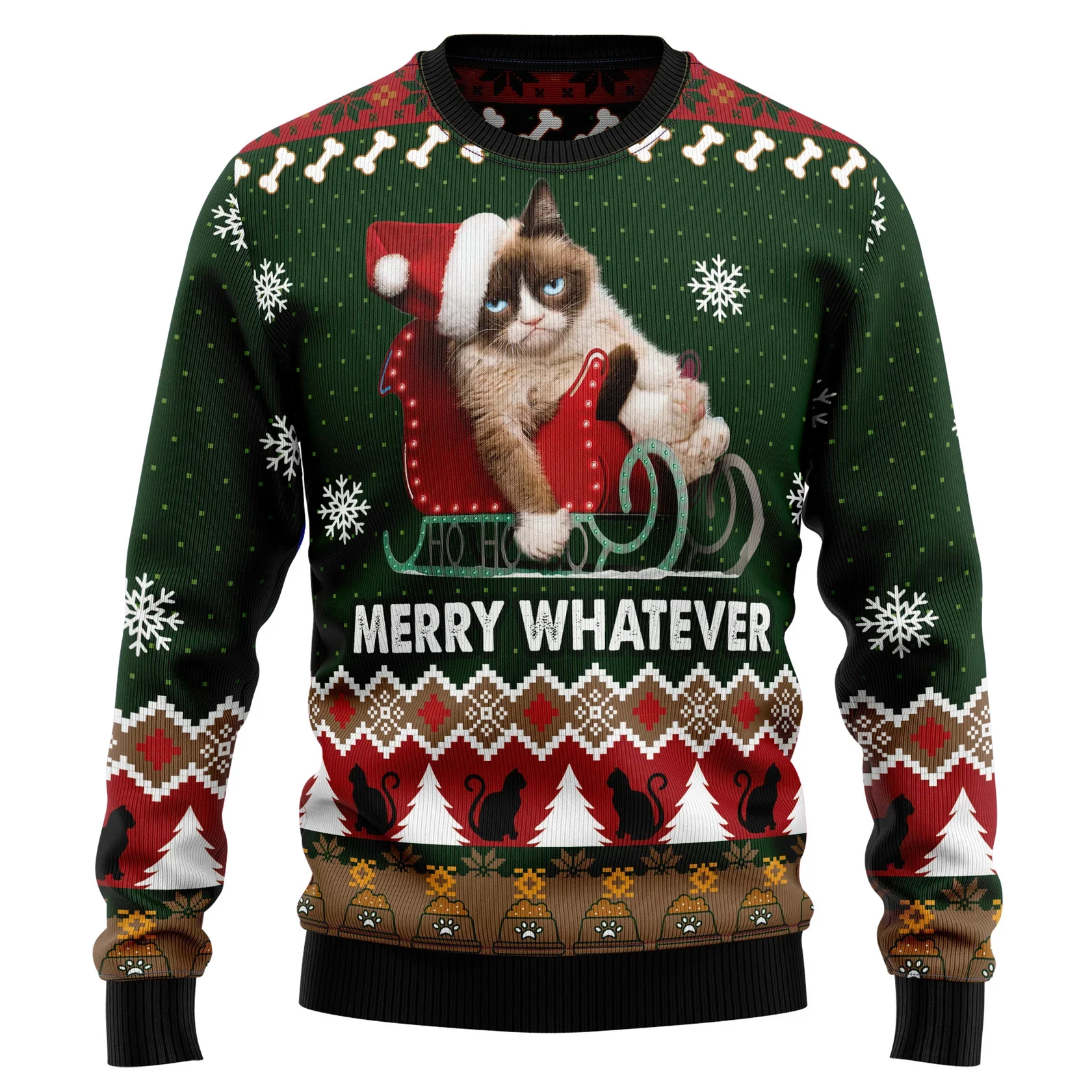 Funny Silent Butt Deadly Santa Pattern 3D Printed Men's Ugly Christmas Sweater Winter Unisex Casual Warm Knitwear Pullover MY54