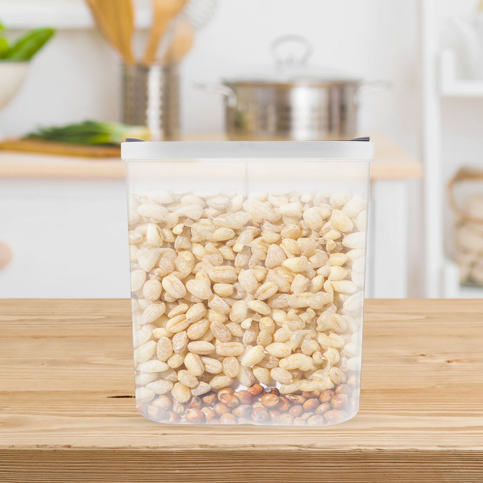 

Food Storage Containers Sealed Airtight Cereal Kitchen Blue Holder Multi Compartment Reusable Plastic Rice Tank Pantry