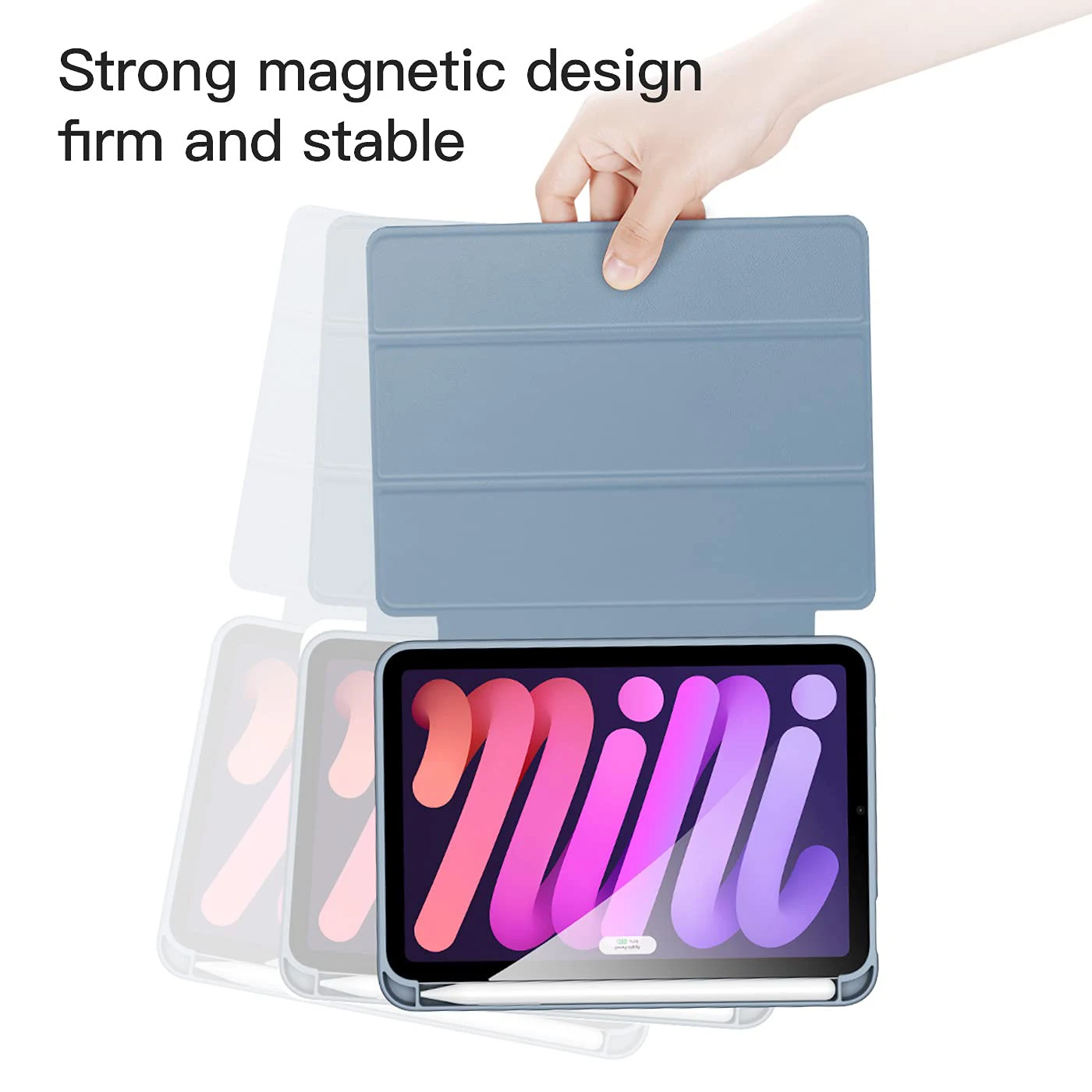 Funda híbrida triple para iPad Mini6 6. a generación 8,3 pulgadas Mini7 A17Pro Mini 7. a generación cubierta magnética desmontable con portalápices