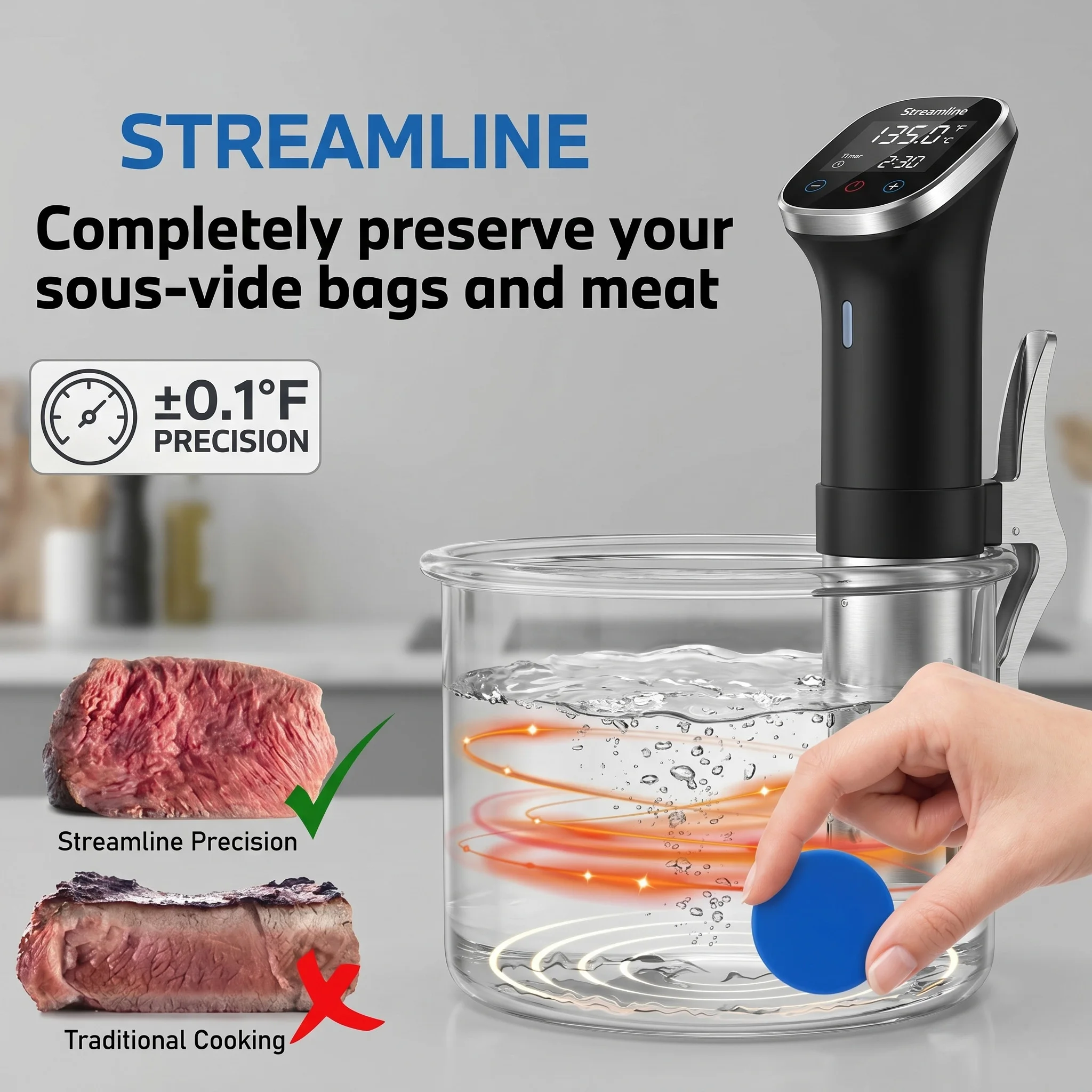 4 Or 10 Pcs Sous Vide Magnets Silicone Weights Stop Floating Bags Submerged Food Cooking Accessory Water Bath Immersion Tool Kit