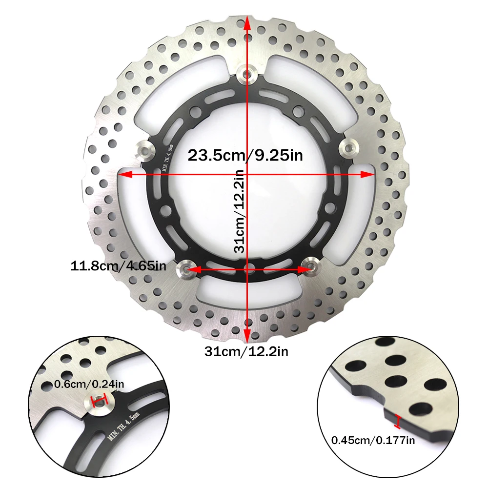 

Motorcycle 310mm Front Brake Disc Disk Rotor Fit For Kawasaki Ninja 400 EX400 Z400 2018 2019 2020 2021 2022