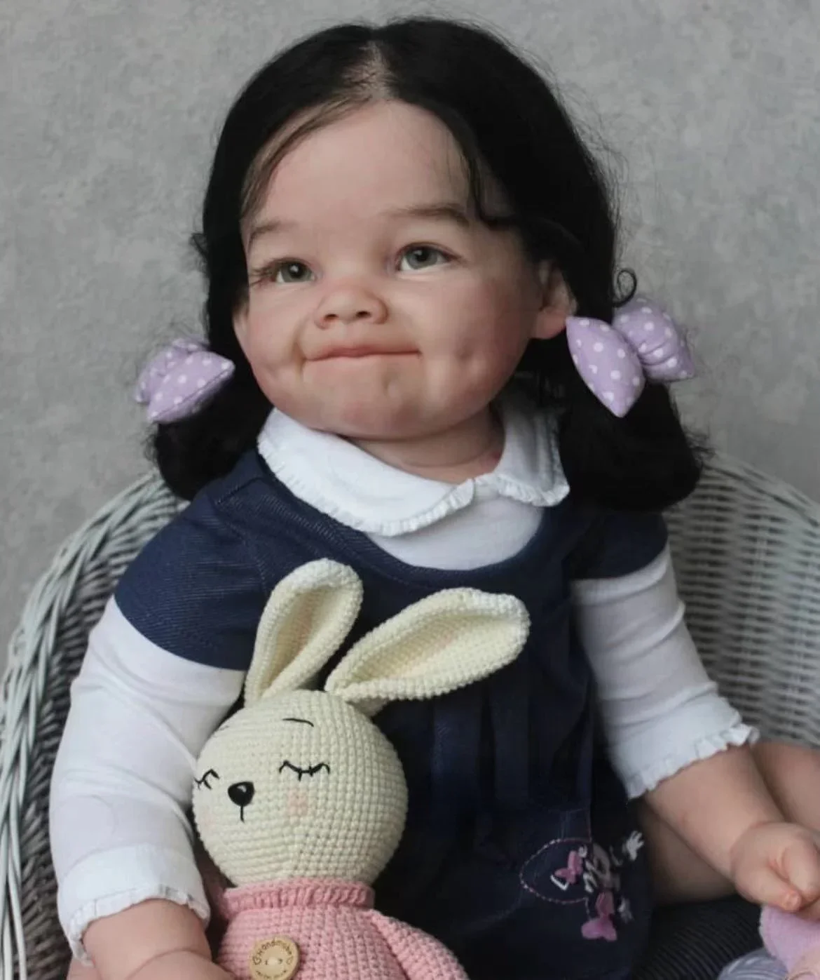 SINO-BB Customized Limited Supply 28inch Reborn Baby Doll Raya Korean Hair Style Already Finished Doll Christmas Gift