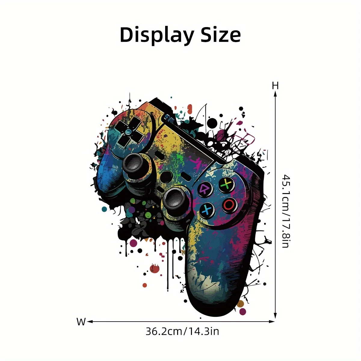 Watercolor Colorful Game Mechanical Wall Stickers for Children Room Kid Boy Home Decor Wall Decal Bedroom Living Room Decoration