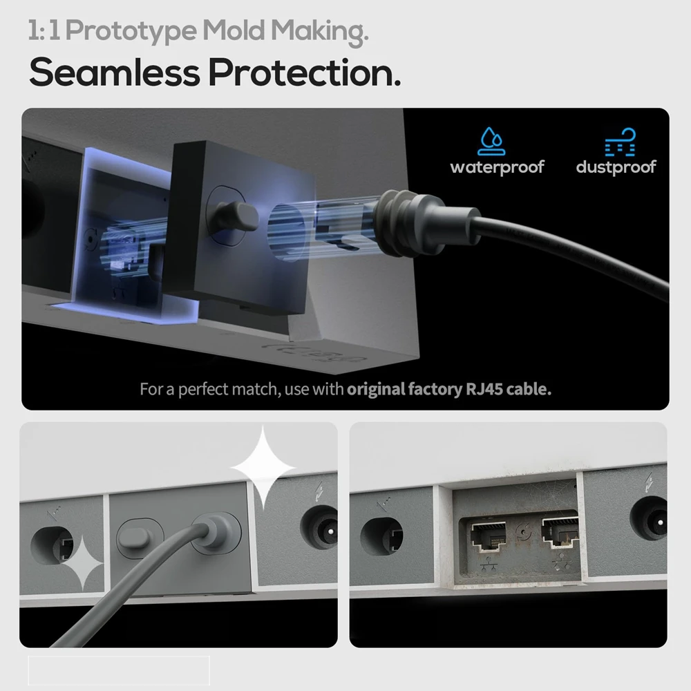 Waterproof for Starlink Gen 3 Router Silicone Accessories,Mesh Protective Plugs Liquid Dust Plugs for Starlink Gen 3 Router