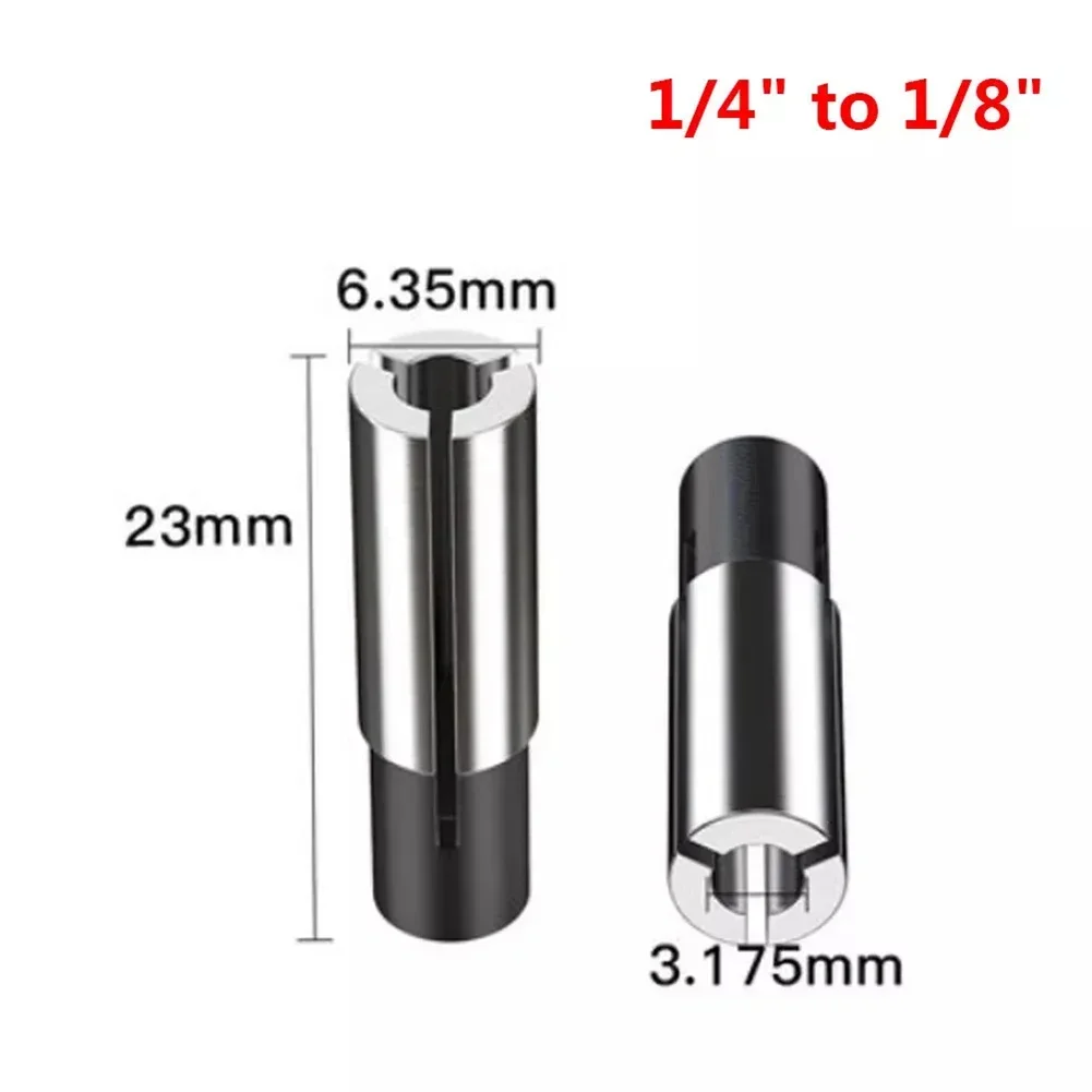 1pcColletChuckConversionSleeve 1/2" 1/4" 1/8" Collet Adaptor Shank Reducer Bit CNC Spindle Router 4/6/8/10mm