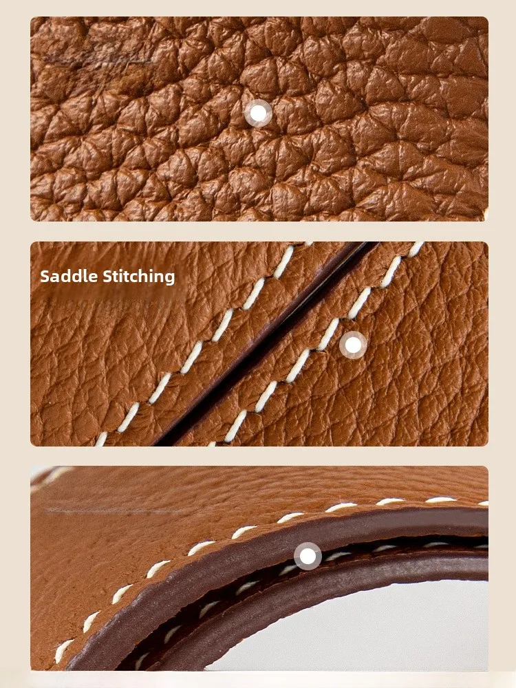 Brown Leather Shoulder Strap for Hermès  Bag 2528 Single Shoulder Renovation Wide Bag Belt Accessories Head Layer Cowhide