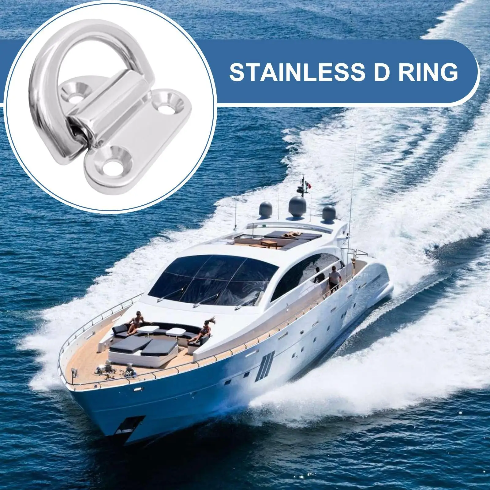 D Shackle พับสแตนเลส D แหวนรถบรรทุก Bed & Tailgate อุปกรณ์เสริมสําหรับยกโบว์ Sailing Marine กลางแจ้งใช้ธุรกิจ