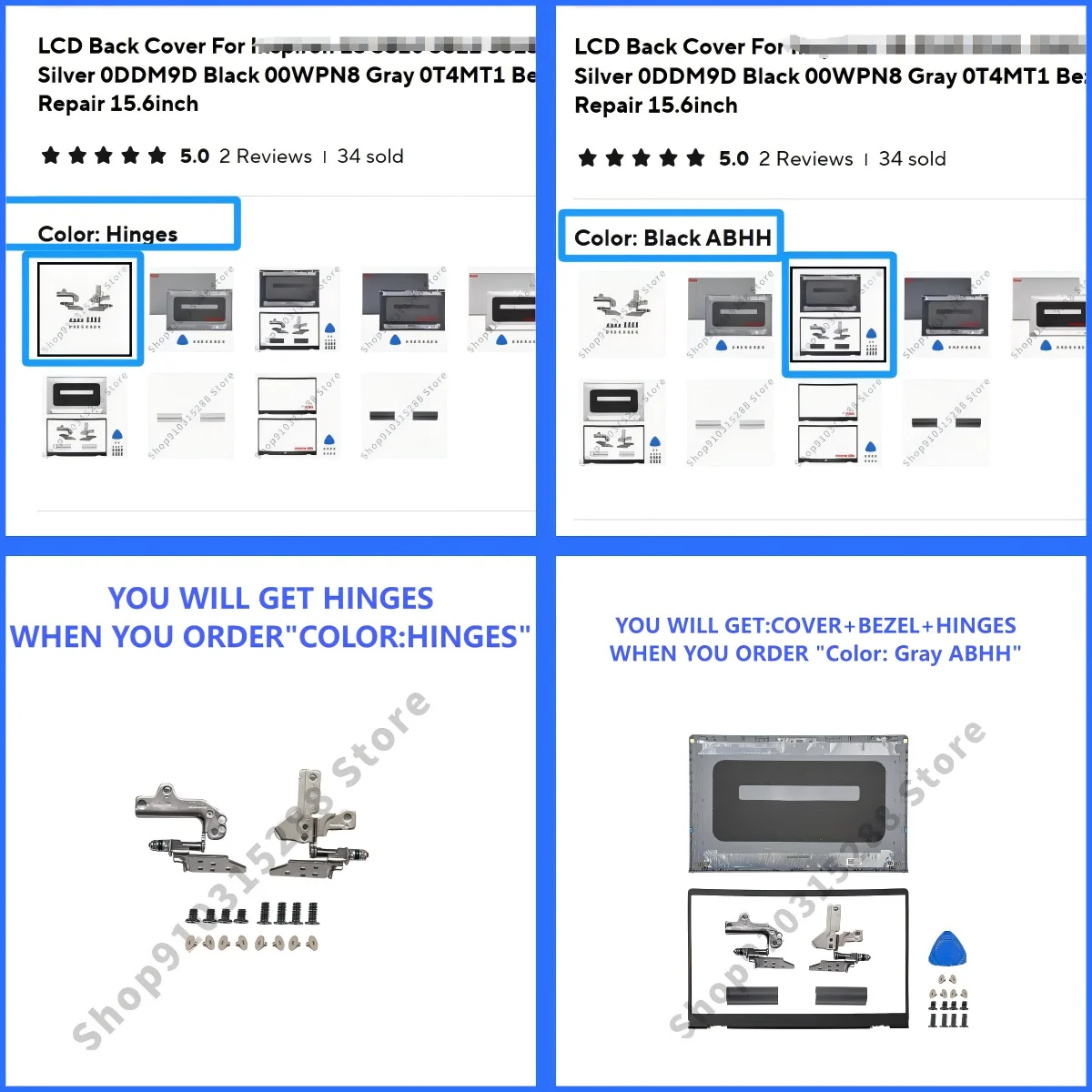 PC-Abdeckung für vostro 15 15,6 v3510 schwarze hintere Abdeckung 0dwrhj Lünette Scharniere Kunststoff teile Reparatur Zoll