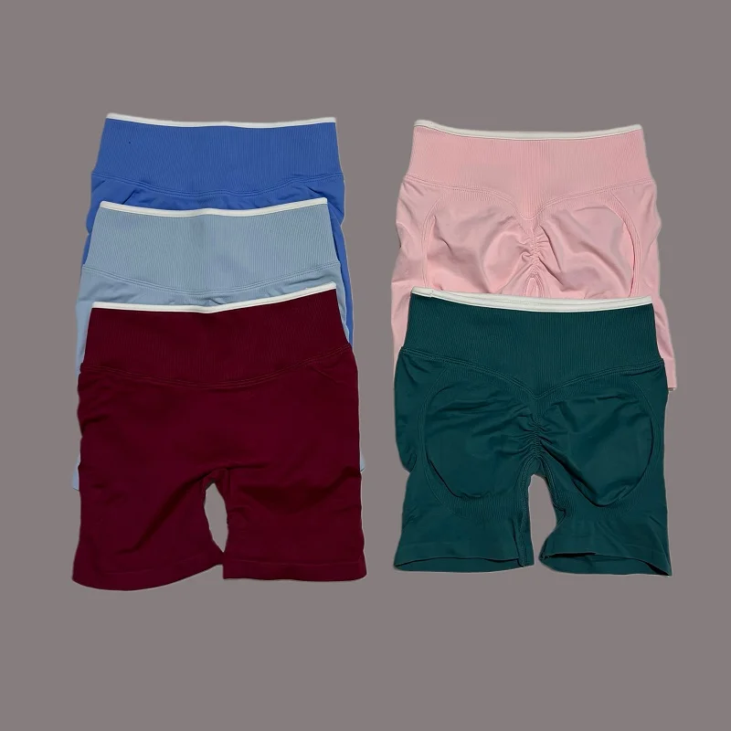Women Sports Shorts High Waist Seamless Yoga Short Buttock Lift Gym Running Leggings Cycling Slim Fit Workout Shorts