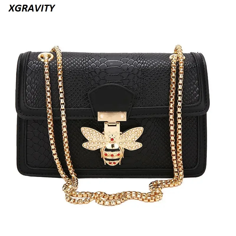 

2024 Spring Bags New Ladies Shoulder Bag Big Bee Crossbody Bags Chains Bee Luxury Handbags Designer Hand Sac Main Female Bags