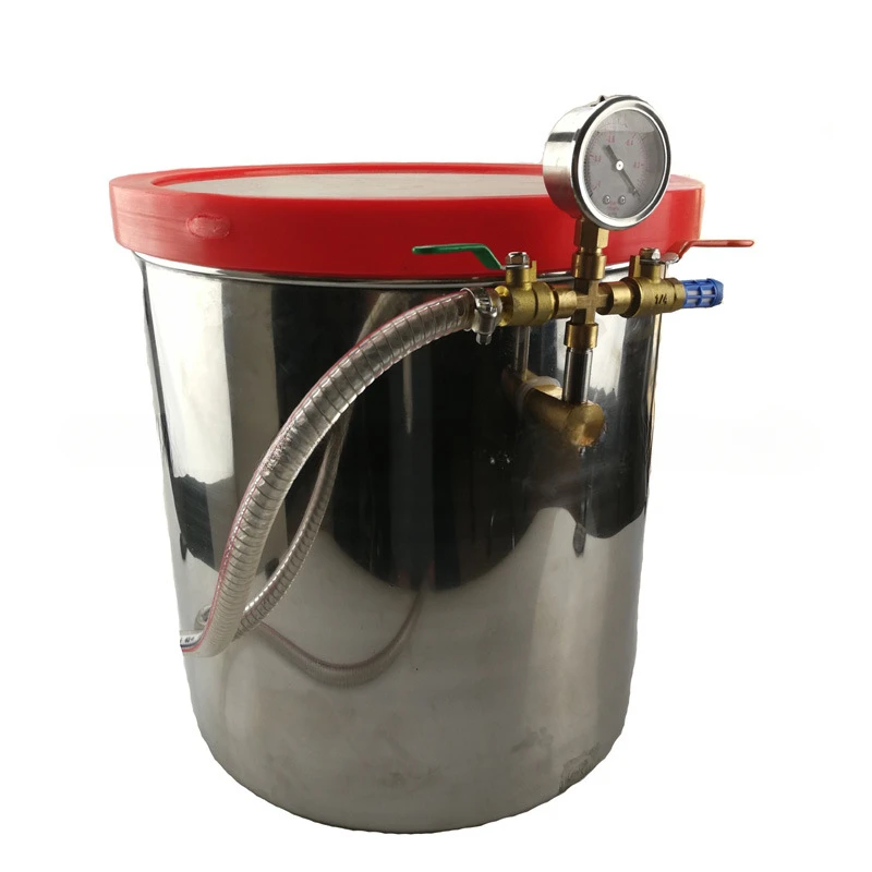 

9 gallon vacuum bucket 32 * 35CM defoaming bucket, can be equipped with two-stage vacuum pump/direct multi-rotary vane vacuum