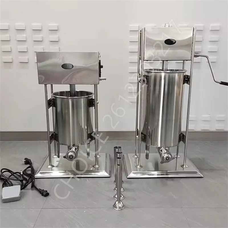 Máquina eléctrica automática para hacer salchichas, embutidor de acero inoxidable, procesamiento de carne de cocina, 110/220V