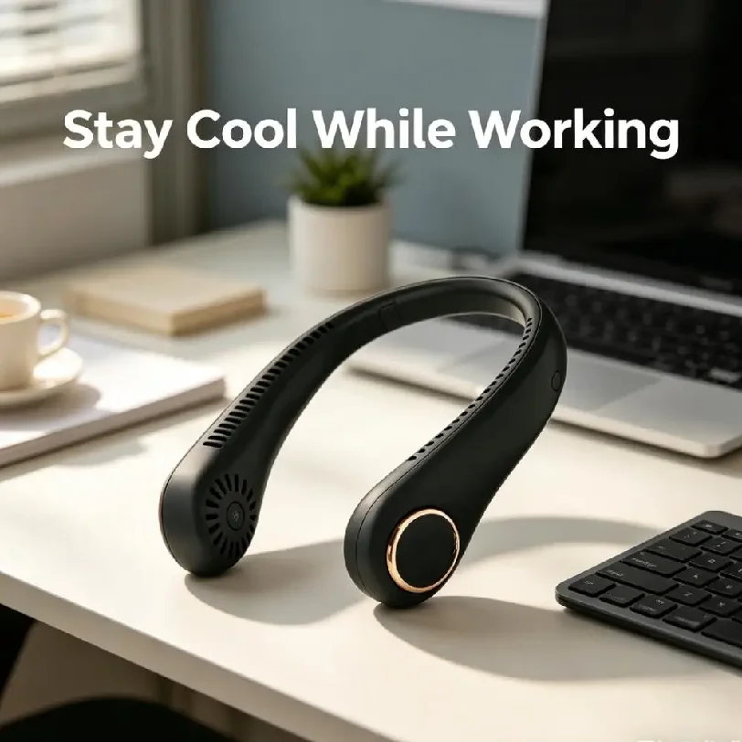 Neck Fan. Supports 360 °   Rotating Airflow, Requires No Manual Operation, Features a Bladeless Design, Is Durable