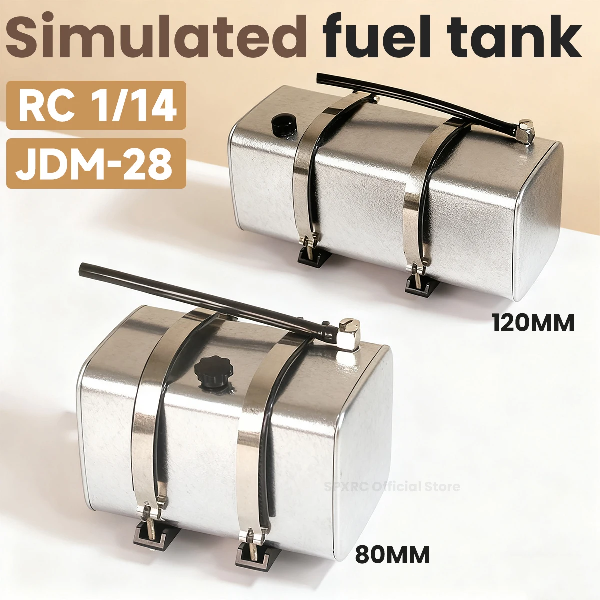 خزان الوقود اسطوانة النفط 80 مللي متر 120 مللي متر JDM-28 محاكاة سبائك الألومنيوم ل 1/14 تاميا مركبة يتم التحكم بها عن بُعد جرار مقطورة لتقوم بها بنفسك اللعب نموذج أجزاء #1