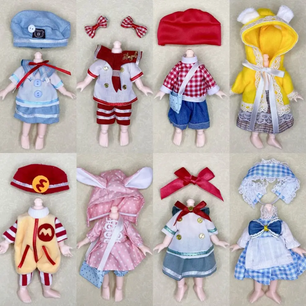 

Replacement Outfit 16cm BJD Dolls Clothes Sweet Skirt Changing Doll Clothes Suit DIY Clothing Cartoon Cute Clothes Set